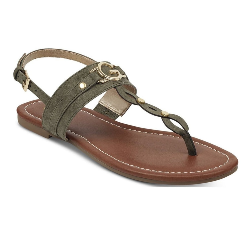 G by Guess | Jorriee Open Toe Casual Slingback Sandals |Size 8M, Medium Green